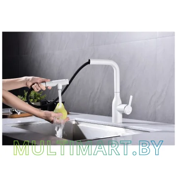 Смеситель Paulmark Viper Vi213105-431 (белый матовый) картинка 3